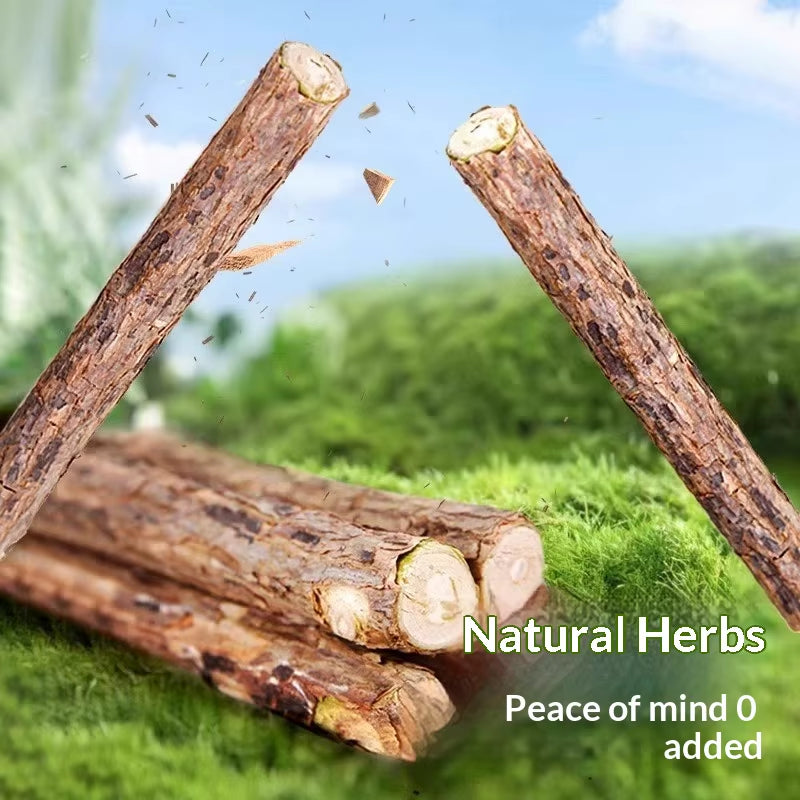 Natural Woodruff Cat Chew Stick Catnip Molar Bite Toy for Cats Interactive Teeth Cleaning Pet Gift Supplies Additive Free