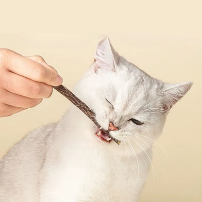 Natural Woodruff Cat Chew Stick Catnip Molar Bite Toy for Cats Interactive Teeth Cleaning Pet Gift Supplies Additive Free